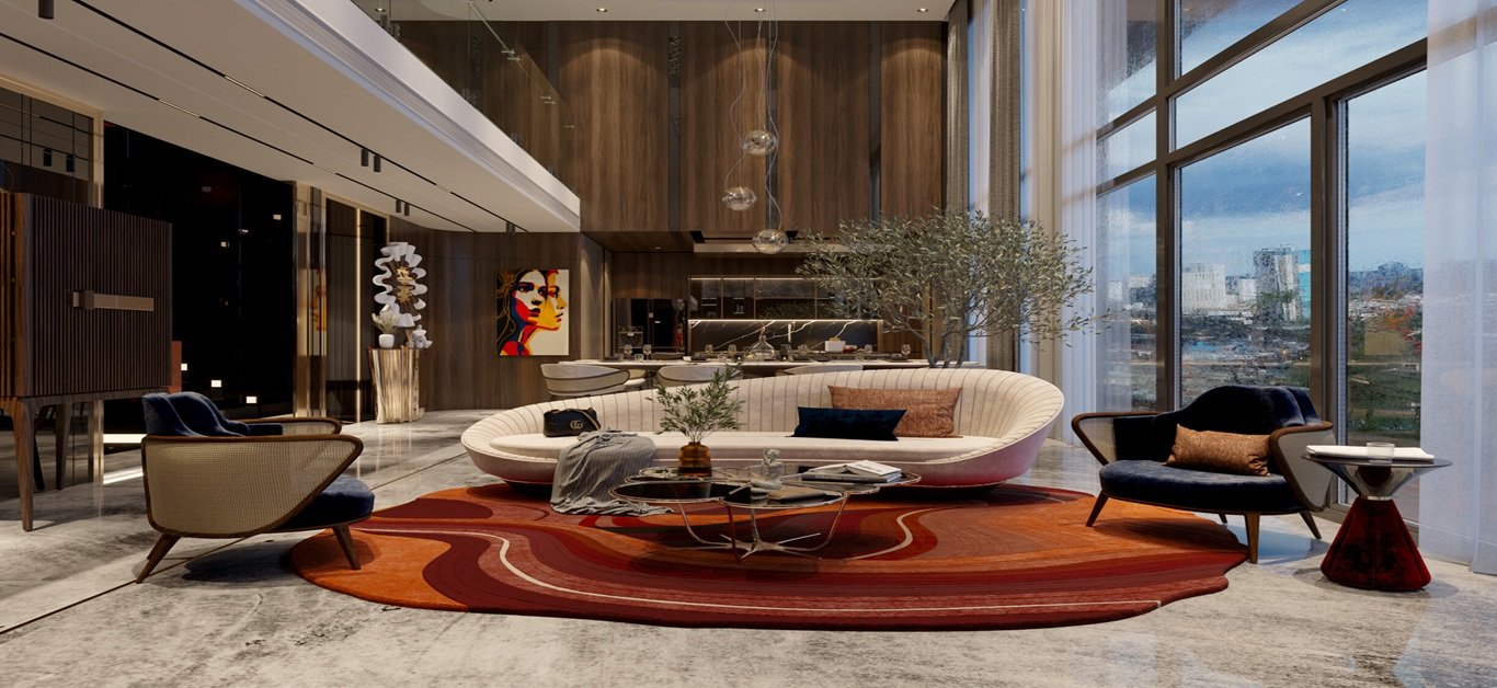 3.5 BHK living area interior